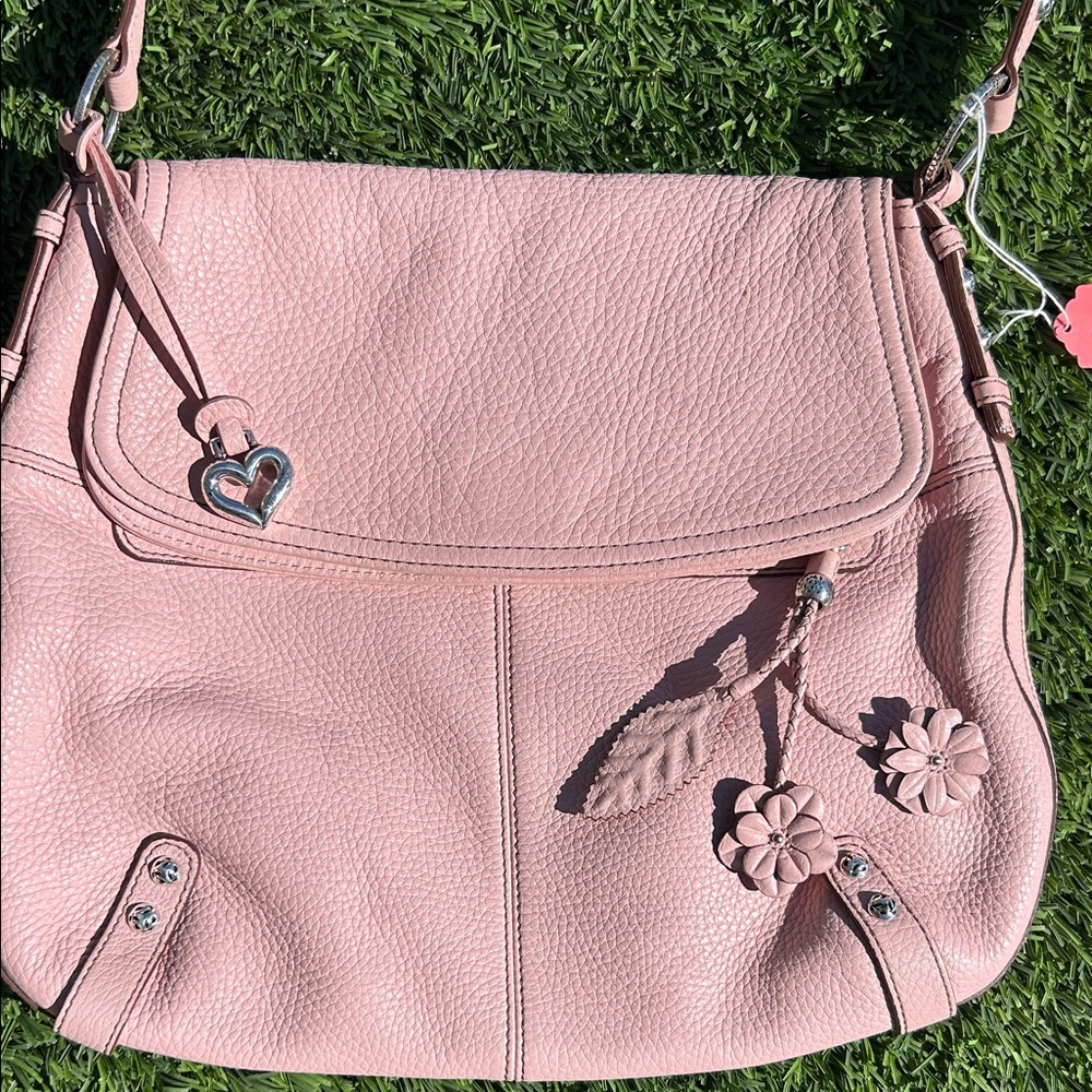 Brighton Karine Pebble Pink Leather Shoulder Bag